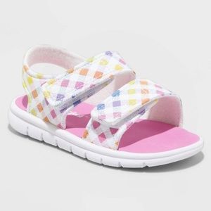 Cat & Jack Toddler Tate Multi Color Sandals, size 10, nwt